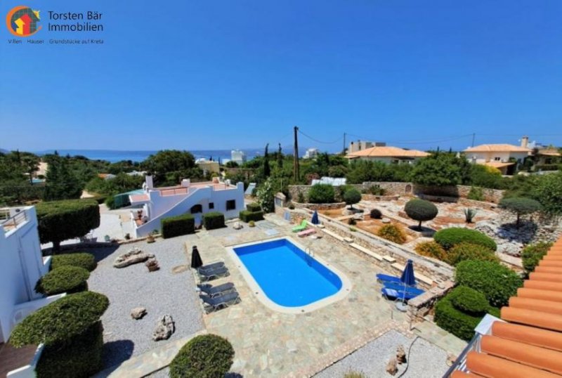 Plaka Kreta, Plaka Freistehende Villa, 2 Wohnungen mit Meer- und Bergblick und Gemeinschaftspool Haus kaufen